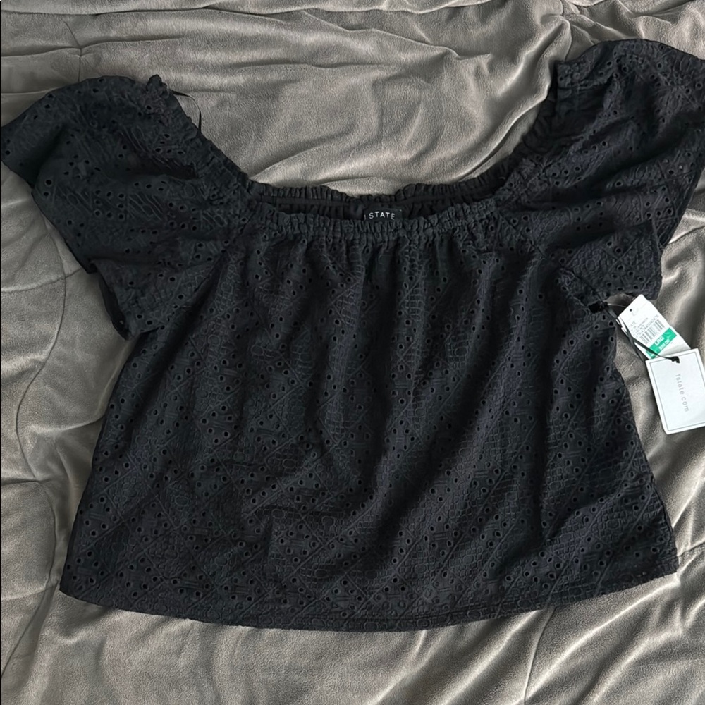 1. State Black Blouse